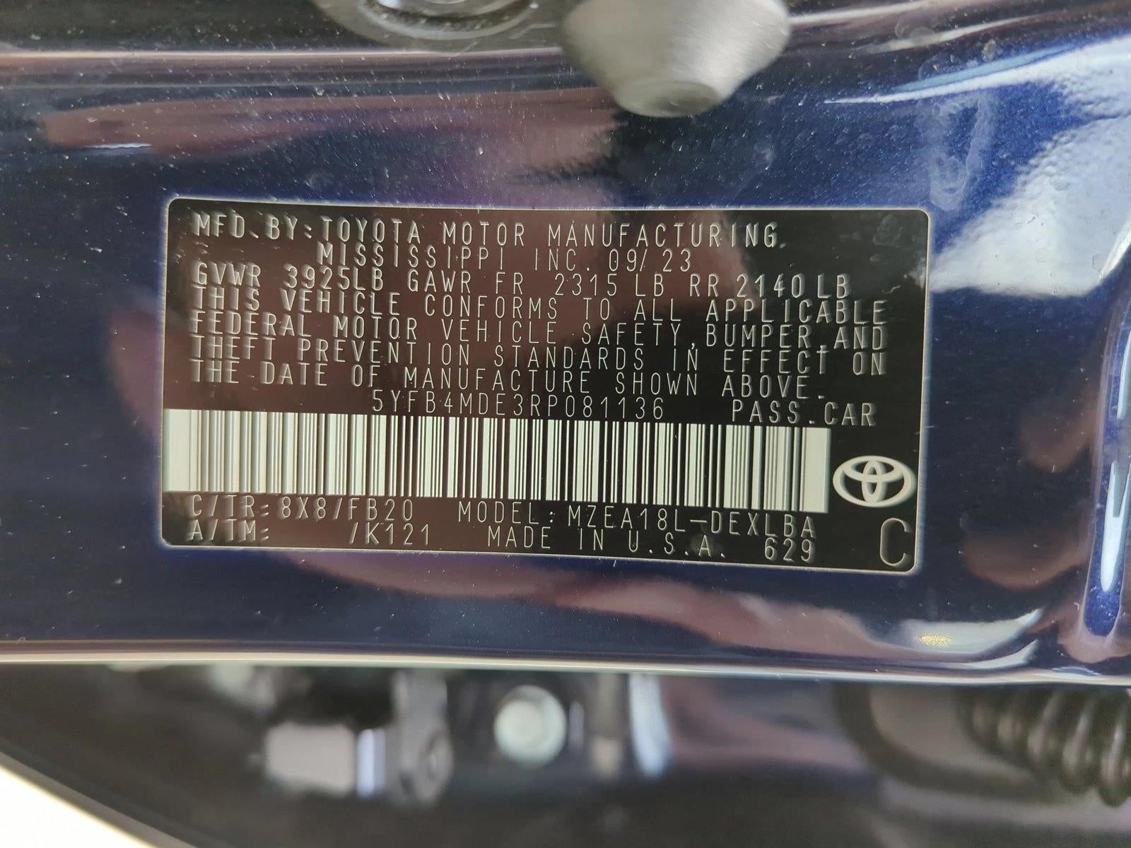 2024 Toyota Corolla LE CVT (Natl)