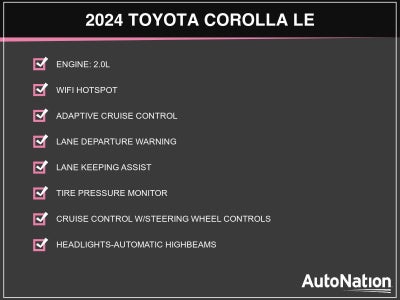 2024 Toyota Corolla LE CVT (Natl)