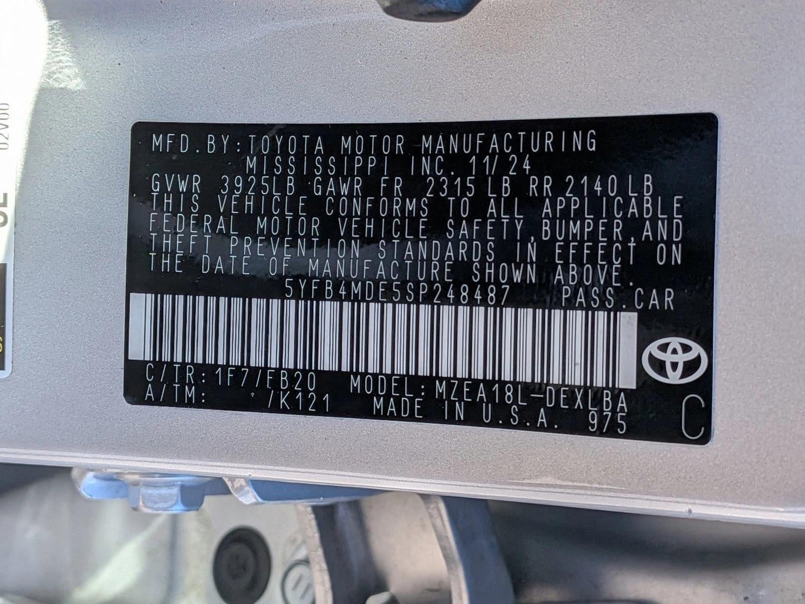 2025 Toyota Corolla LE CVT (Natl)