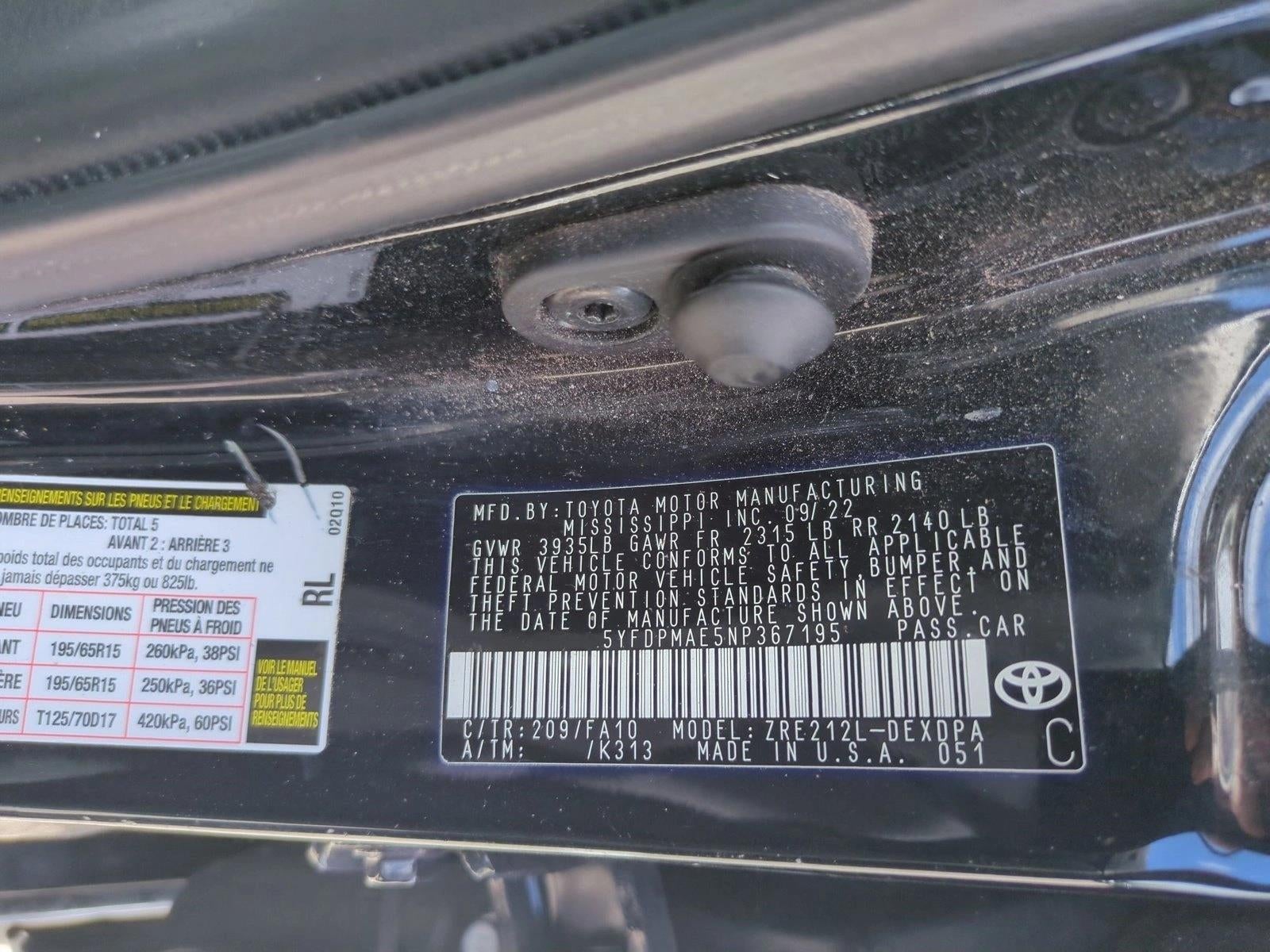 2022 Toyota Corolla L CVT (Natl)