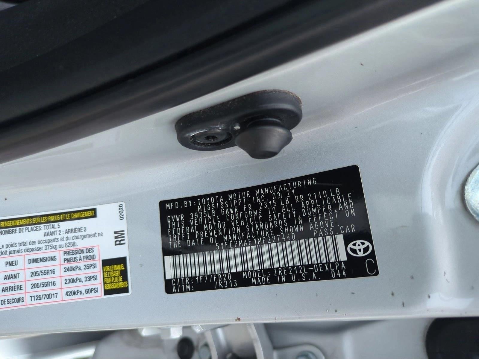 2021 Toyota Corolla LE CVT (Natl)