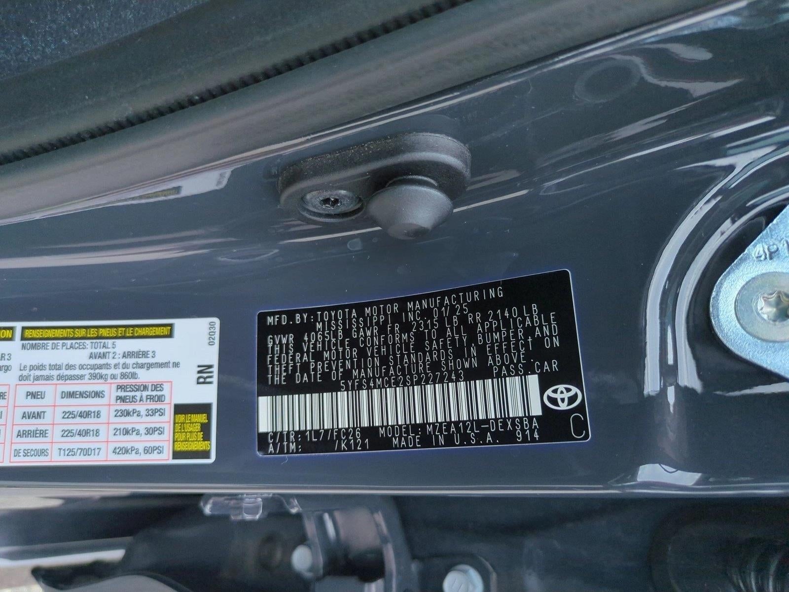 2025 Toyota Corolla SE CVT (Natl)