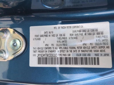 2019 Mazda Mazda MX-5 Miata RF Grand Touring Manual