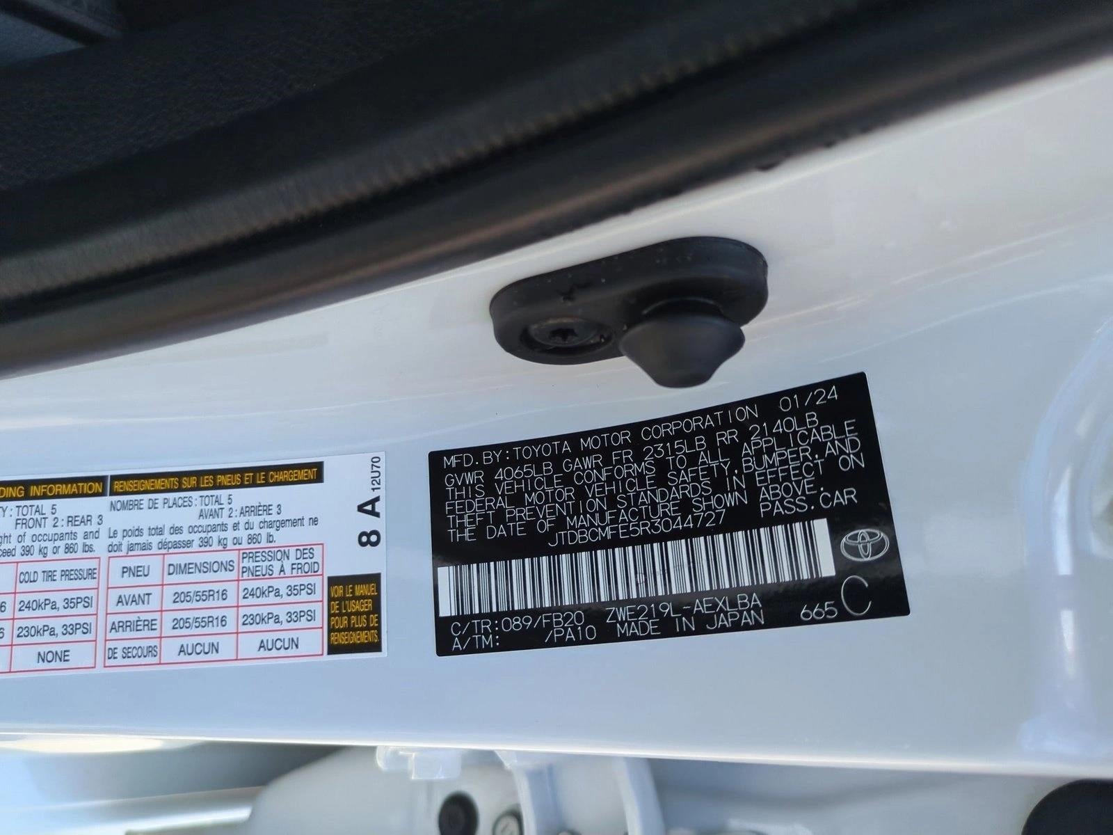 2024 Toyota Corolla Hybrid LE FWD (Natl)