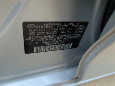 2012 Hyundai ELANTRA 4dr Sdn Auto GLS
