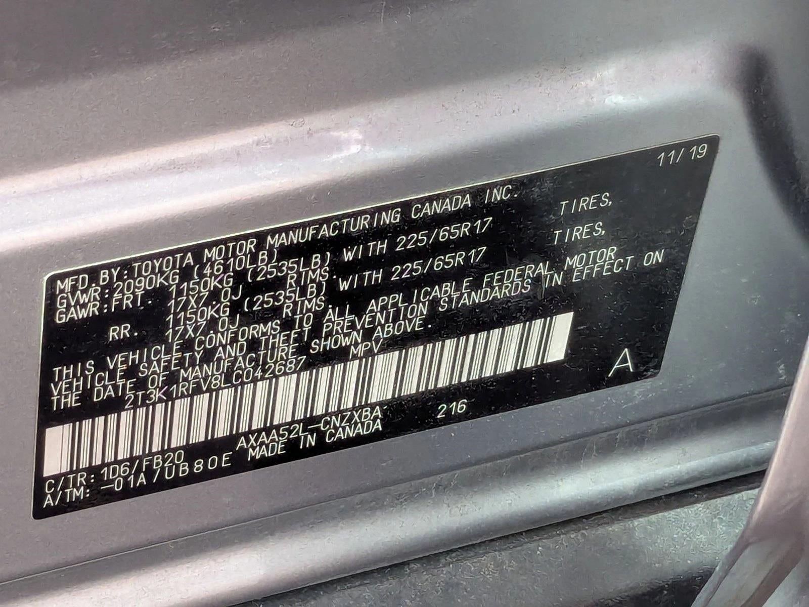 2020 Toyota RAV4 LE FWD (GS)