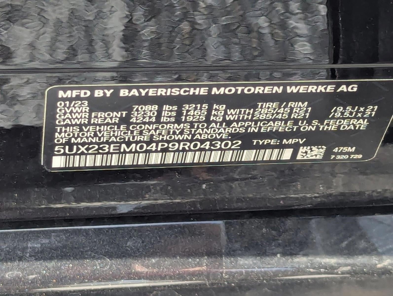 2023 BMW X7 xDrive40i Sports Activity Vehicle