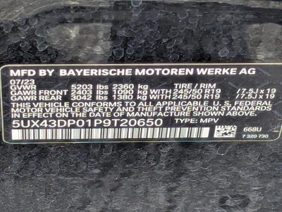 2023 BMW X3 sDrive30i Sports Activity Vehicle