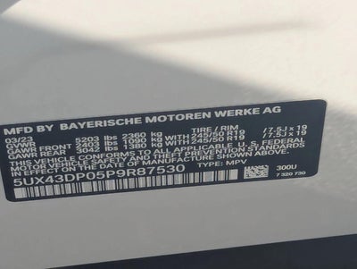 2023 BMW X3 sDrive30i Sports Activity Vehicle