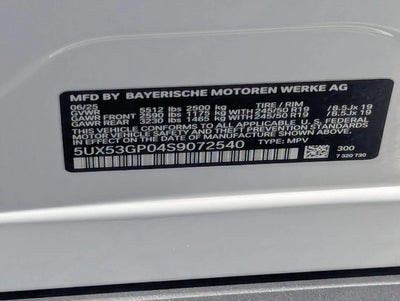 2025 BMW X3 30 xDrive Sports Activity Vehicle