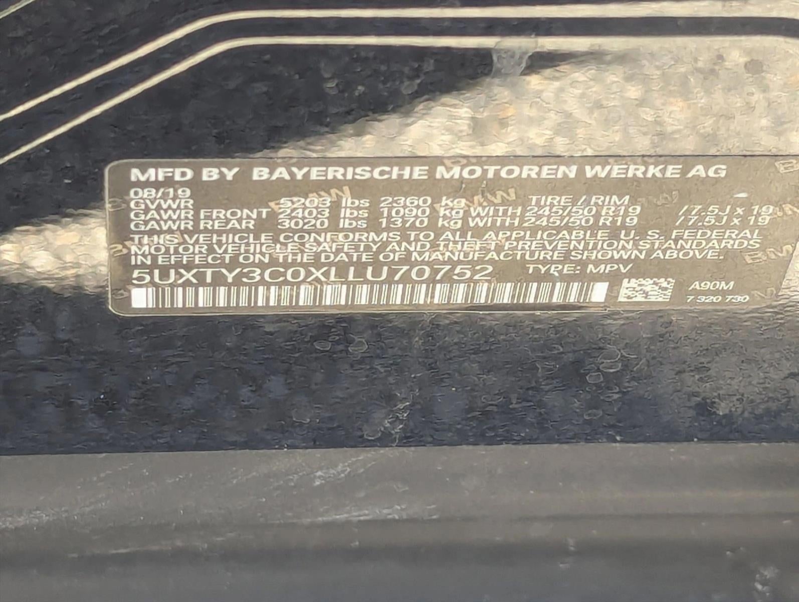 2020 BMW X3 sDrive30i Sports Activity Vehicle