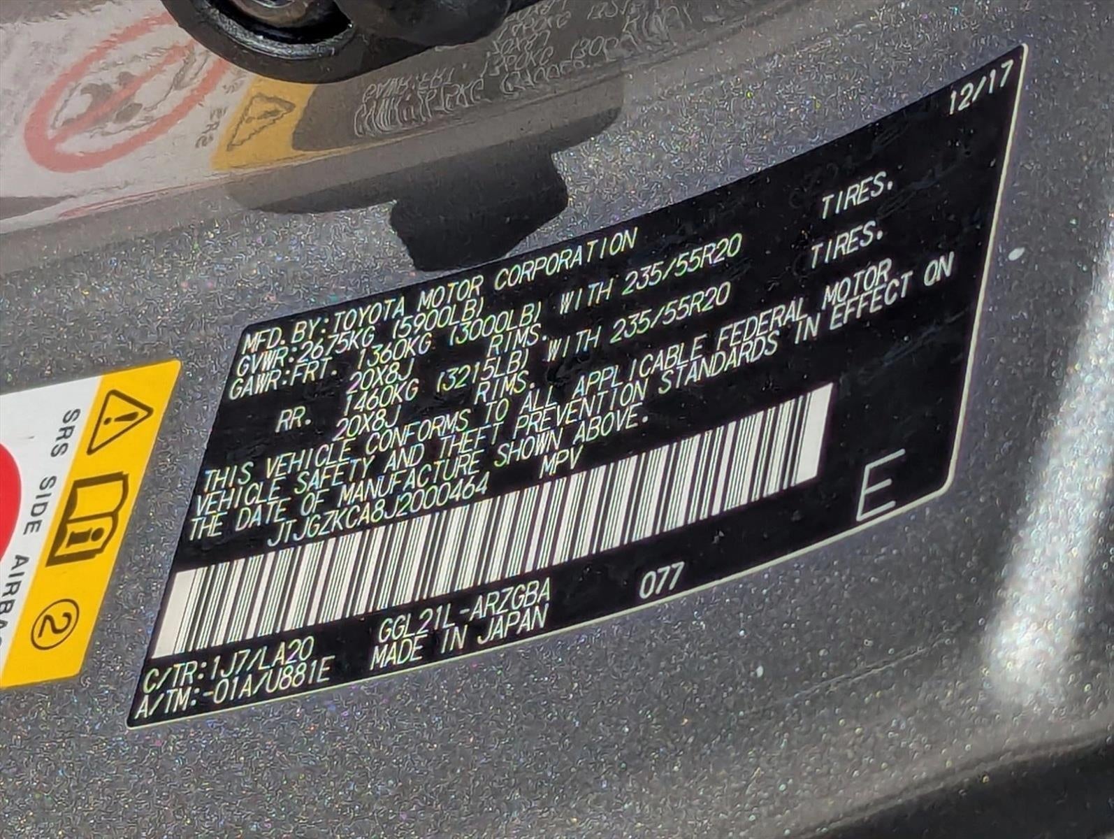 2018 Lexus RX 350L Luxury FWD