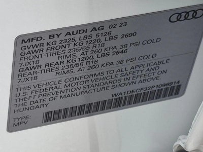 2023 Audi Q3 S line Premium 45 TFSI quattro