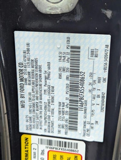 2025 Ford Mustang GT Premium Fastback