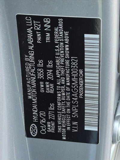 2021 Hyundai ELANTRA SEL IVT