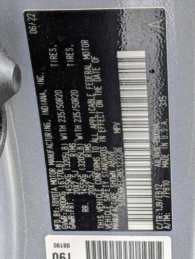 2022 Toyota Sienna XSE FWD 7-Passenger (Natl)