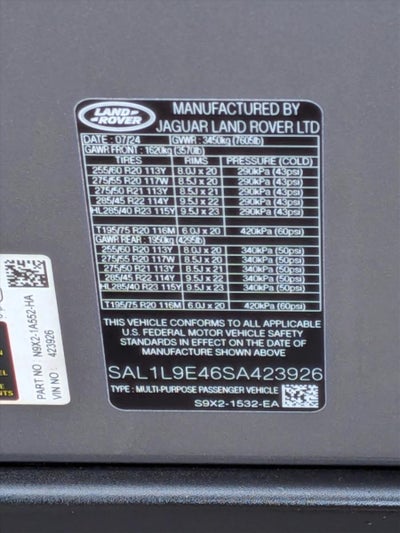 2025 Land Rover Range Rover Sport P460 PHEV Dynamic SE