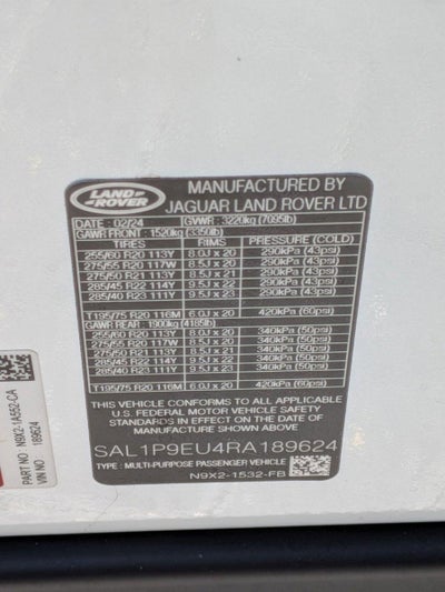 2024 Land Rover Range Rover Sport P360 SE