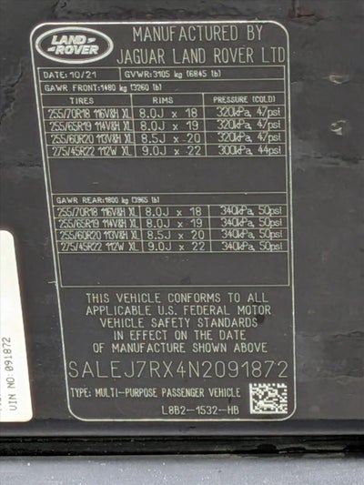 2022 Land Rover Defender 110 S AWD