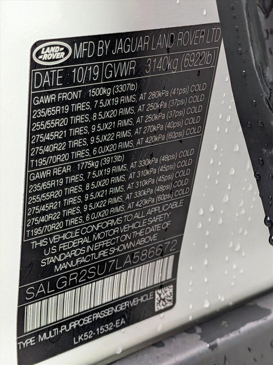 2020 Land Rover Range Rover SWB