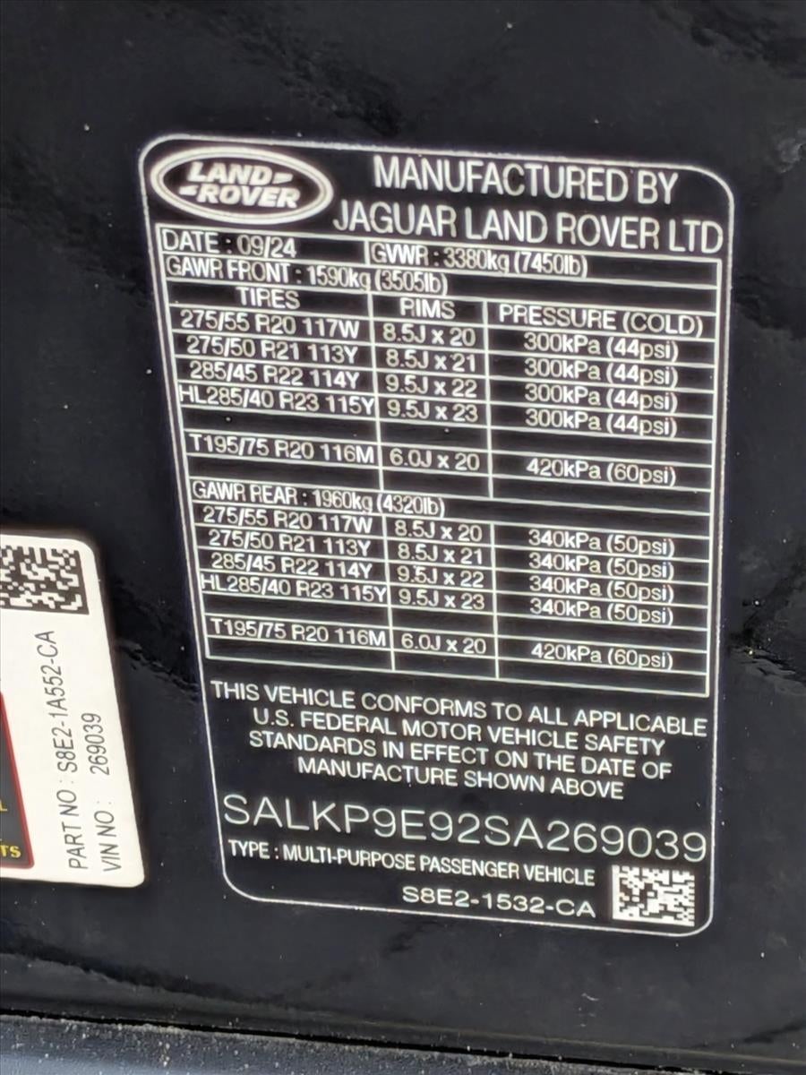 2025 Land Rover Range Rover P530 SE SWB