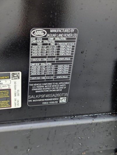 2025 Land Rover Range Rover P550e SE SWB