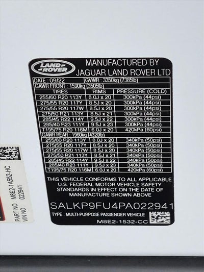2023 Land Rover Range Rover P400 SE SWB