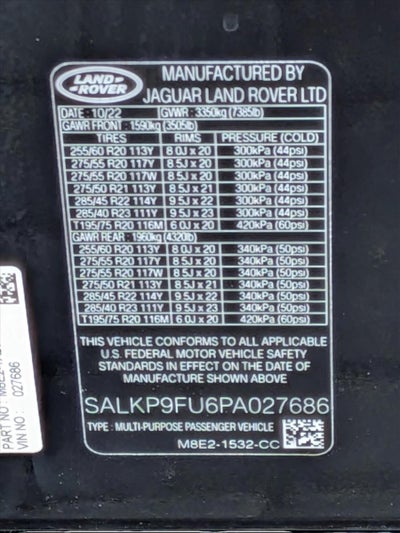 2023 Land Rover Range Rover P400 SE SWB