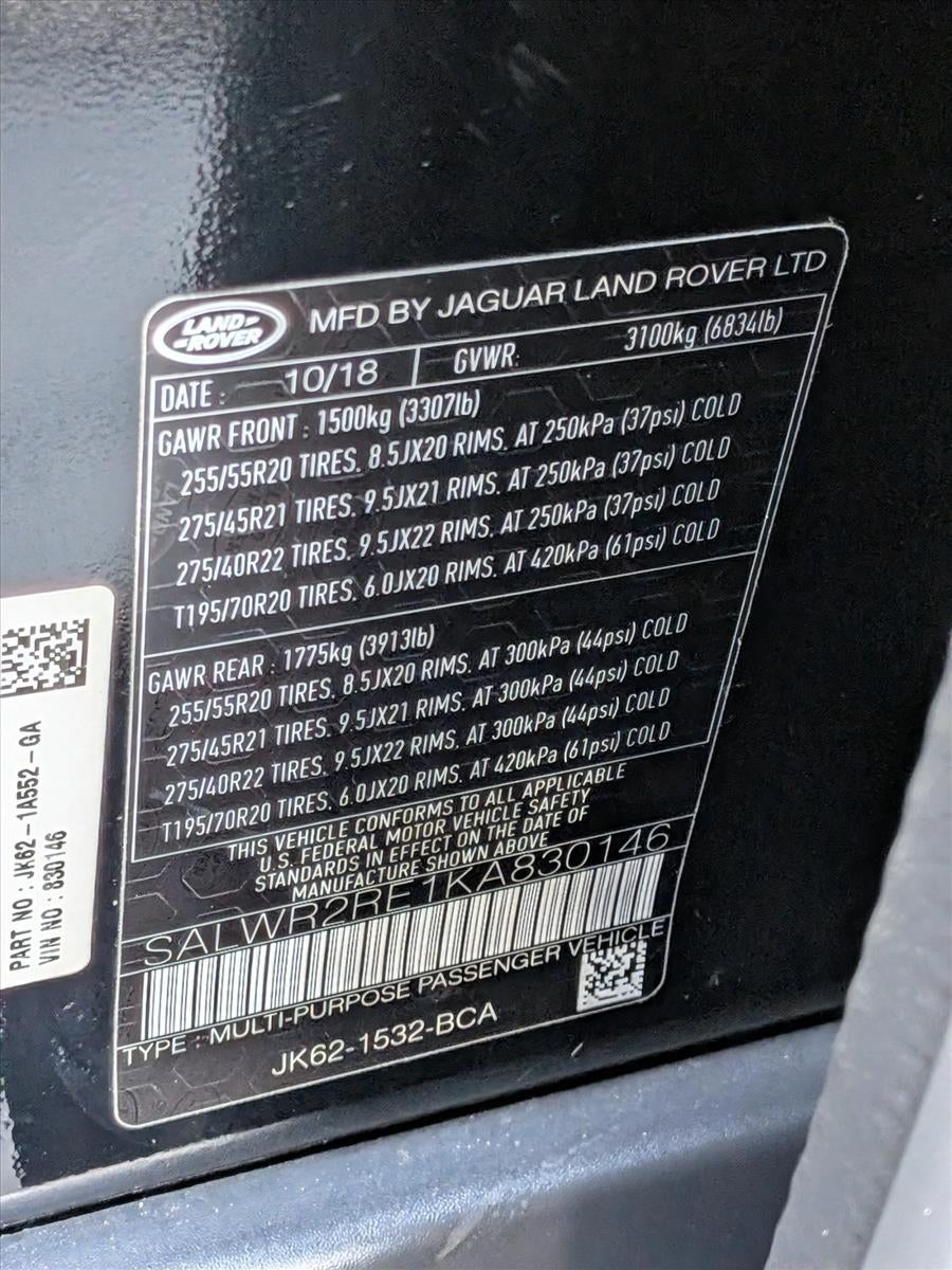 2019 Land Rover Range Rover Sport V8 Supercharged Dynamic