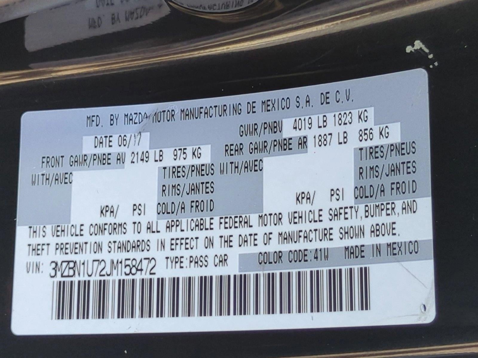 2018 Mazda Mazda3 4-Door Sport Auto