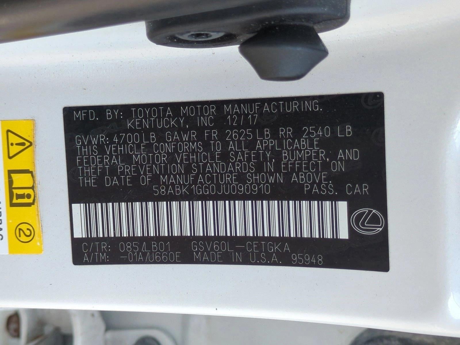 2018 Lexus ES 350 FWD