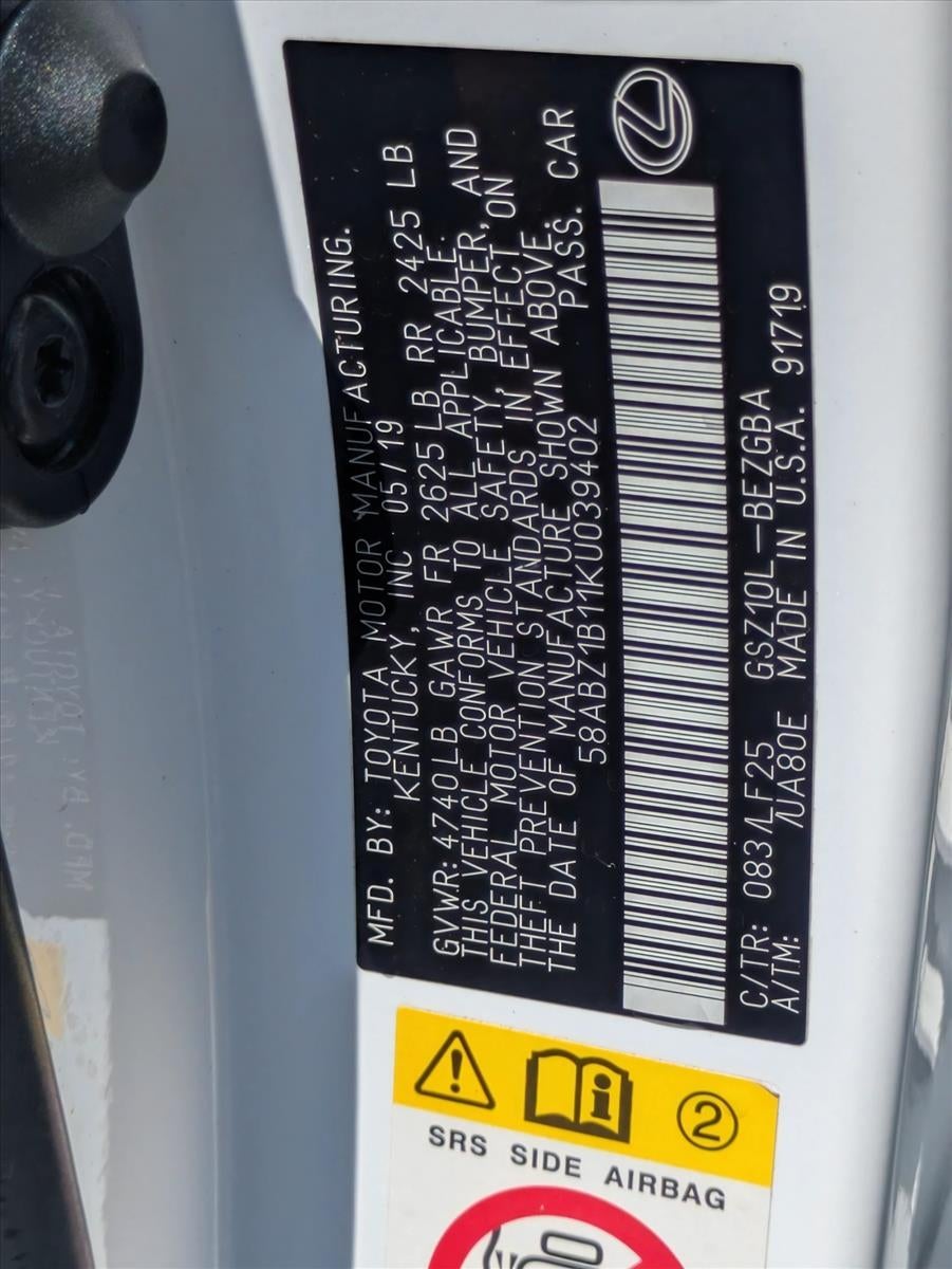 2019 Lexus ES 350 F Sport FWD