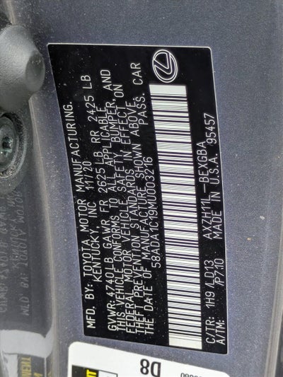 2021 Lexus ES 300h FWD