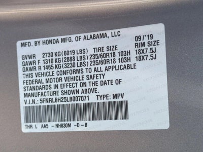 2020 Honda Odyssey LX Auto