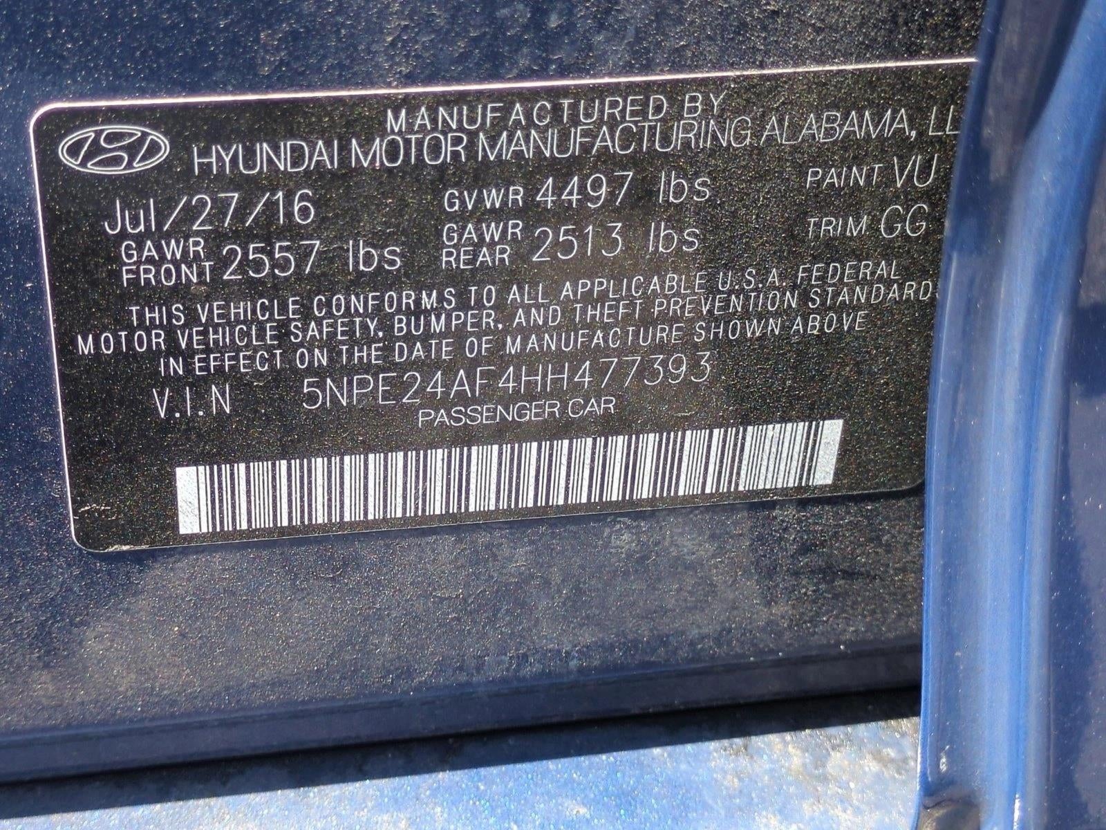 2017 Hyundai SONATA 2.4L