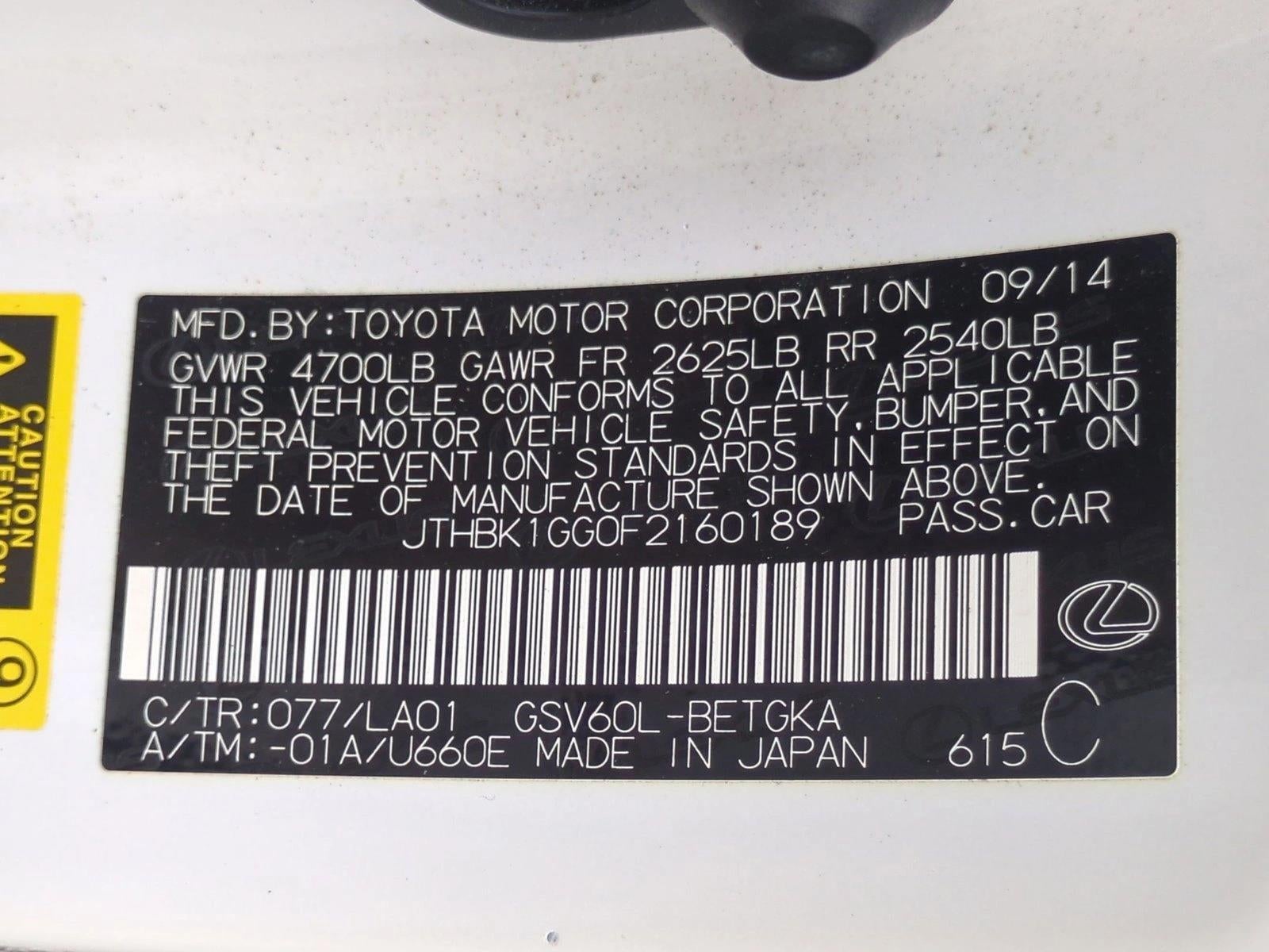 2015 Lexus ES 350 4dr Sdn