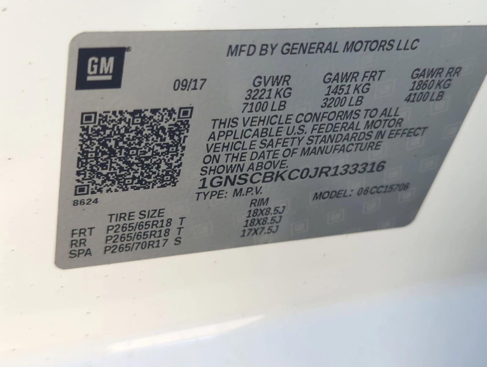 2018 Chevrolet Tahoe 2WD LT