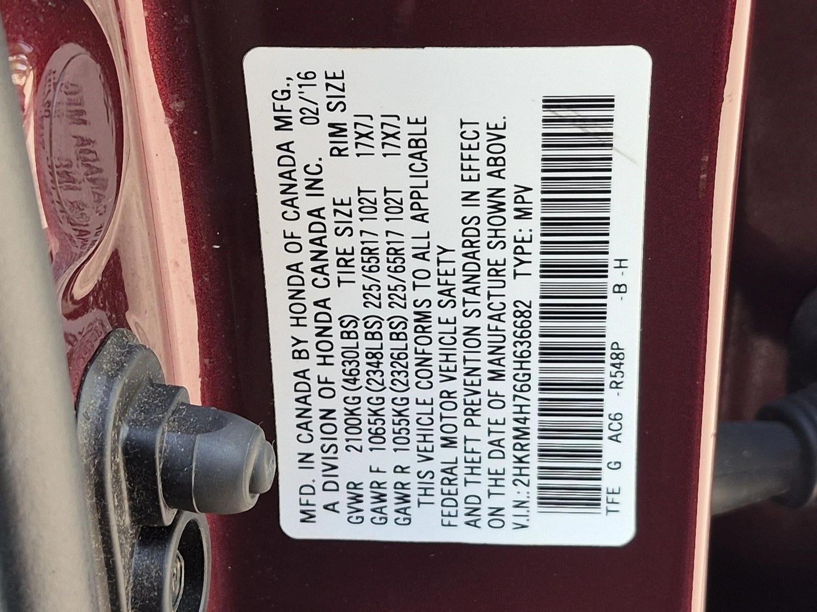 2016 Honda CR-V EX-L AWD with Navigation