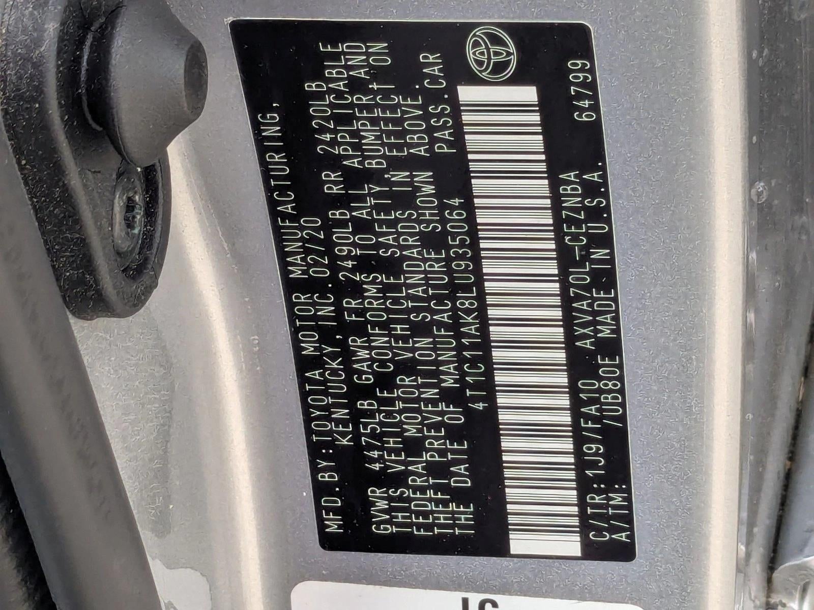 2020 Toyota Camry LE Auto (SE)