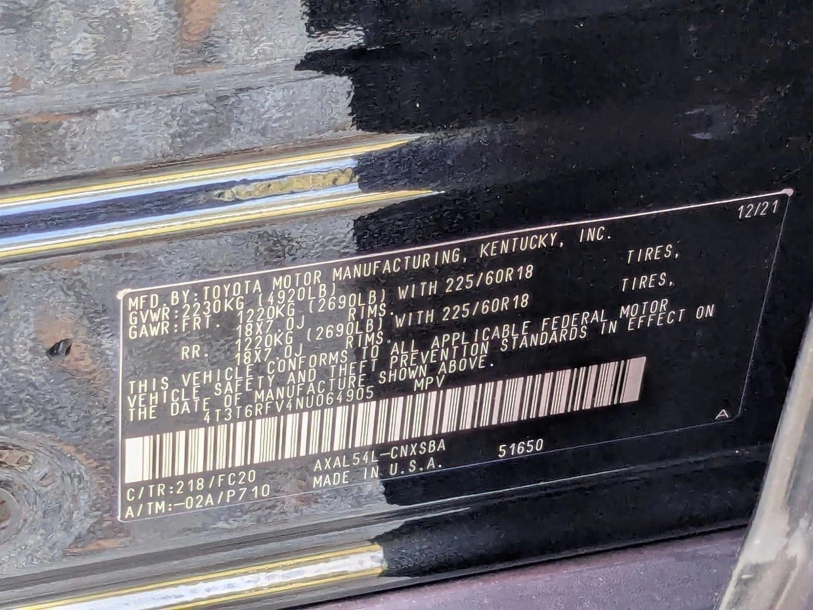 2022 Toyota RAV4 Hybrid SE AWD (Natl)