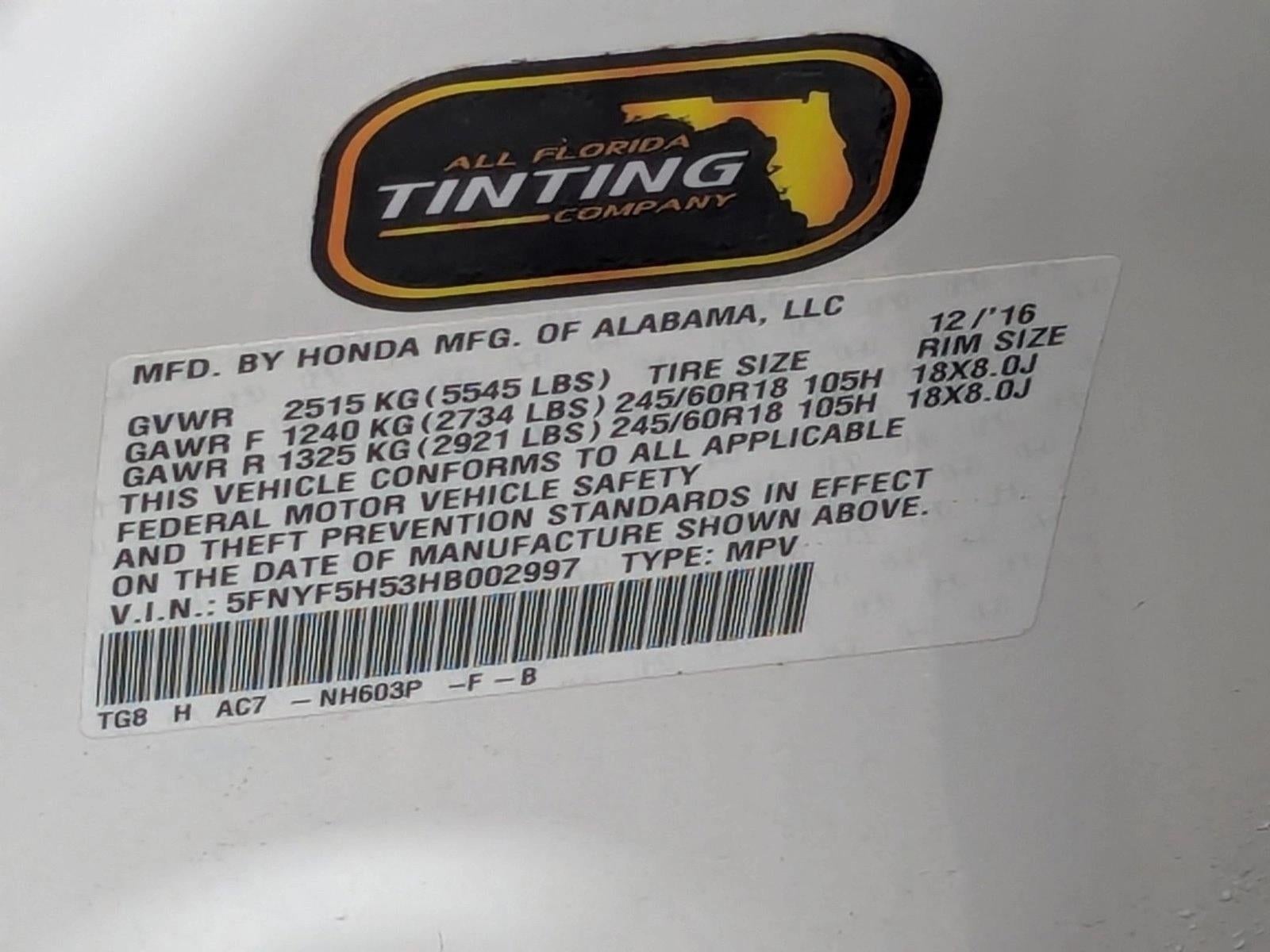 2017 Honda Pilot EX-L 2WD