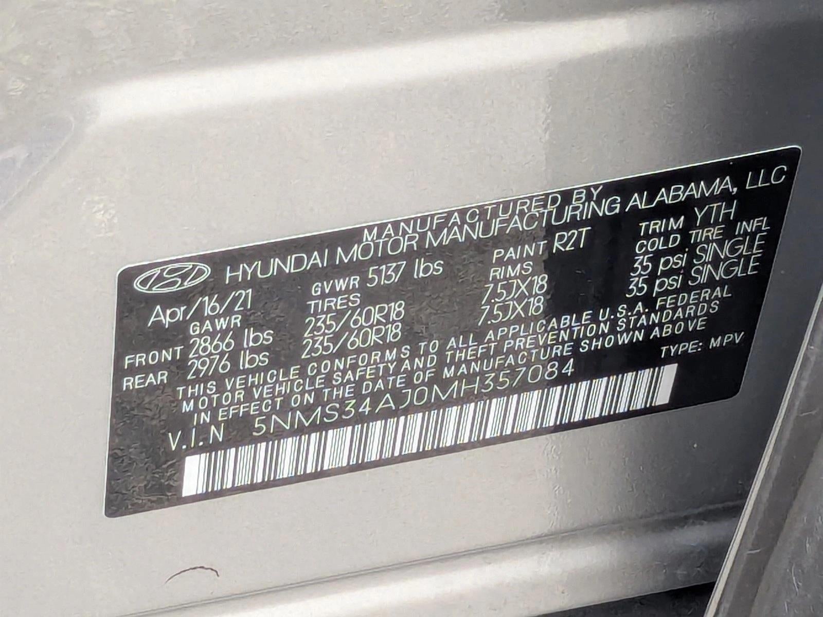 2021 Hyundai SANTA FE SEL FWD