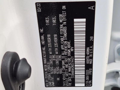 2022 Toyota Highlander Hybrid XLE FWD (Natl)