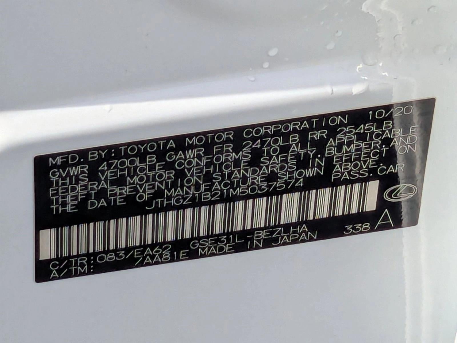 2021 Lexus IS 350 F SPORT RWD