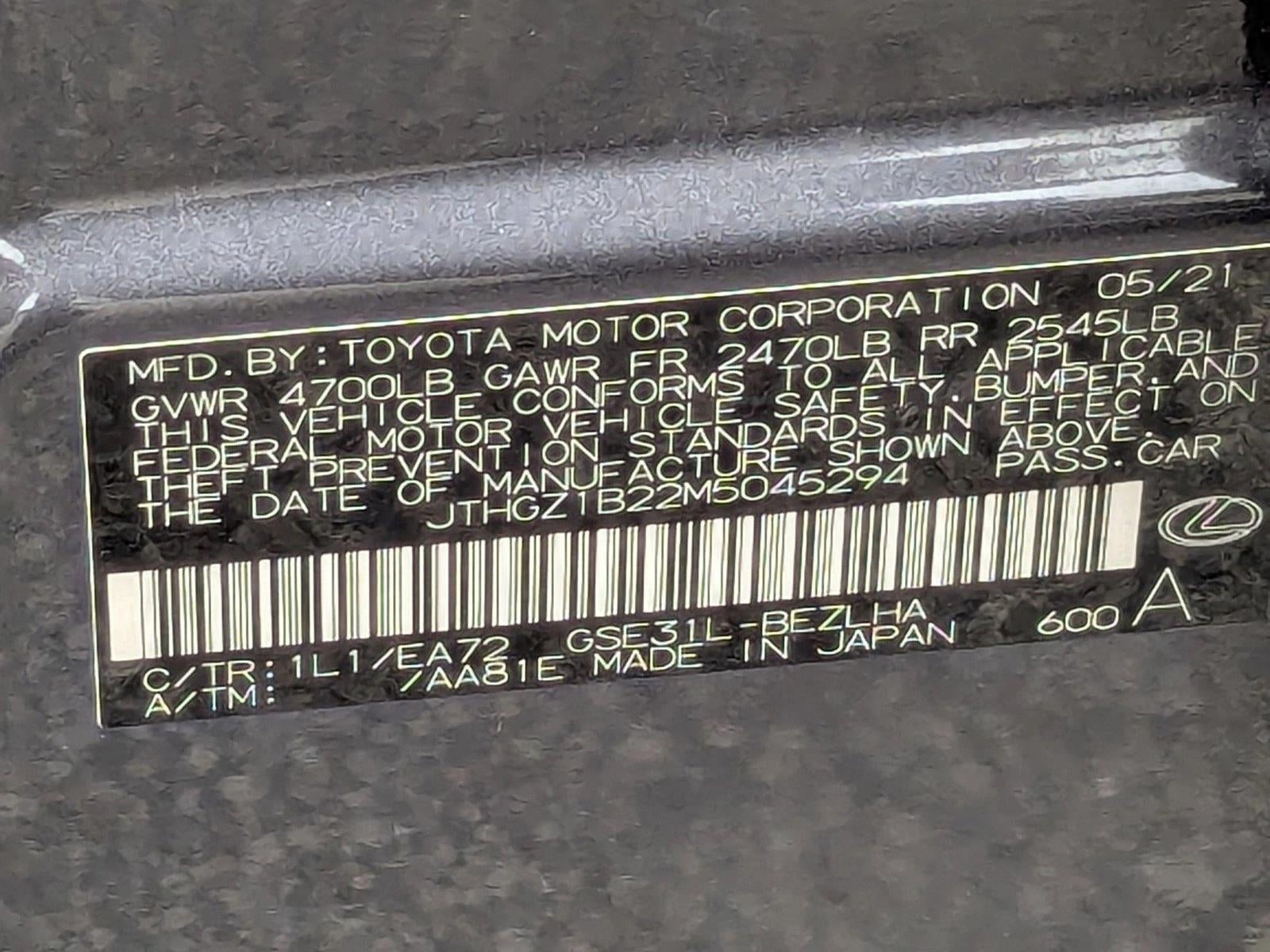 2021 Lexus IS 350 F SPORT RWD