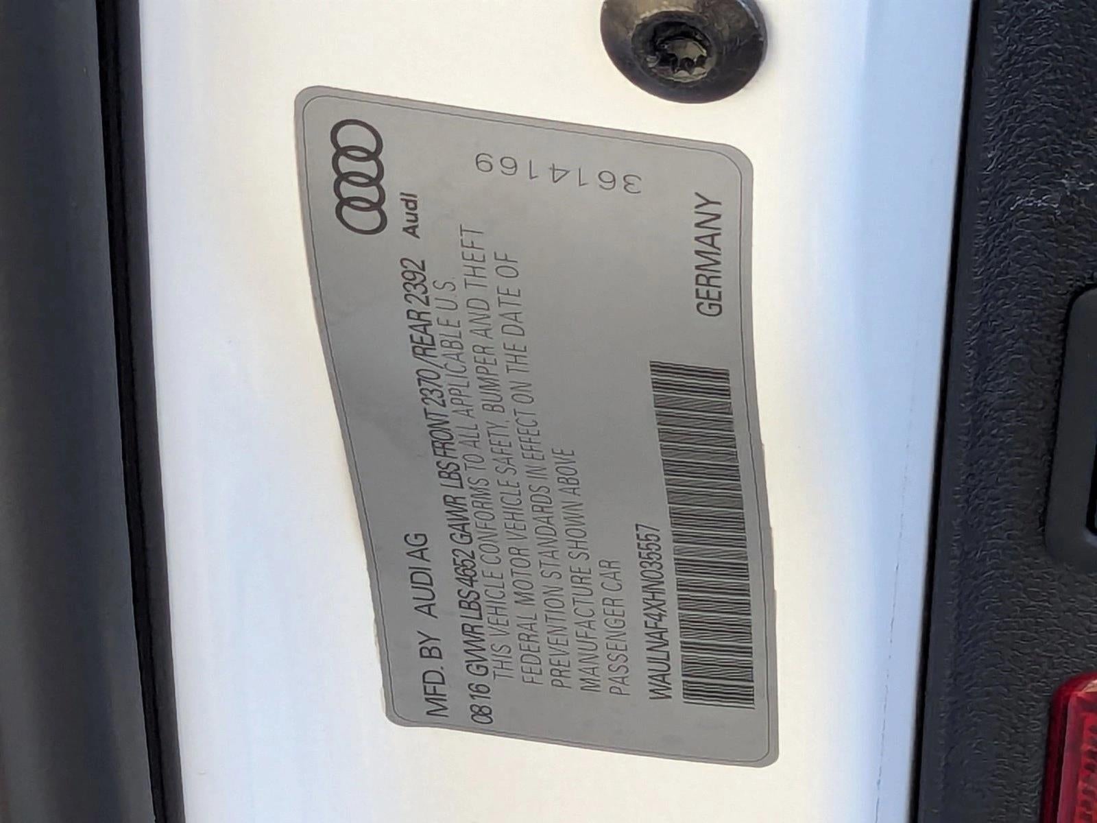 2017 Audi A4 2.0 TFSI Auto Premium Plus FWD