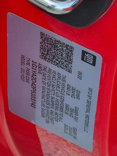 2023 Chevrolet Corvette Stingray Coupe 1LT