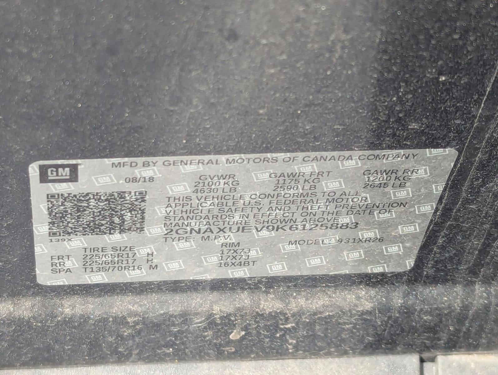 2019 Chevrolet Equinox AWD LT