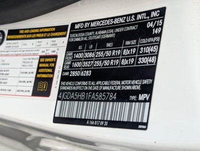 2015 Mercedes-Benz M-Class ML 350 SUV