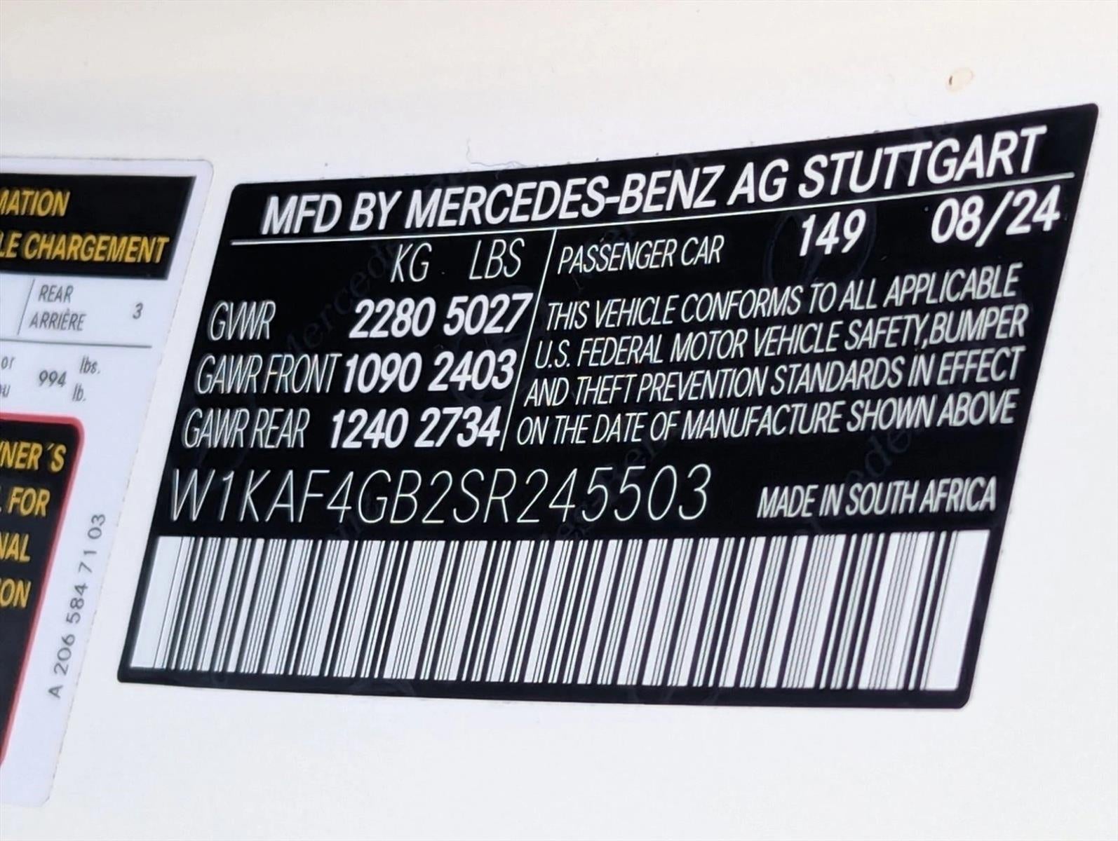 2025 Mercedes-Benz C-Class C 300 Sedan